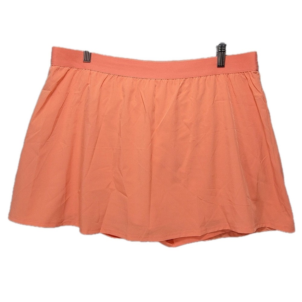 ID Ideology Skort Womens XL Flounce Pull On Tennis Golf Pickleball Sporty Orange
